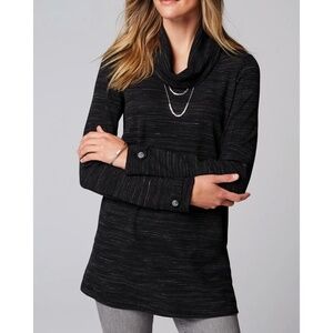 NWT J. Jill Wearever Cowl-Neck Long Sleeves Knit Top Medium Tall